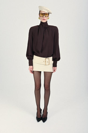 Blouse with Bow Neck