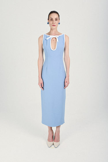 Midi Dress with Contrast Hole