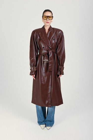 Eco-leather Signature Trenchcoat