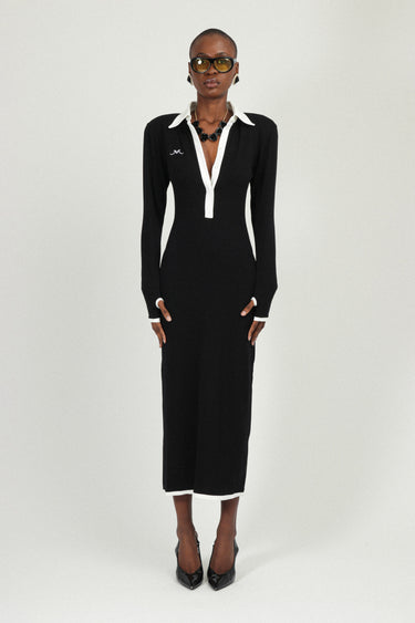Long Sleeves Jersey Polo Dress