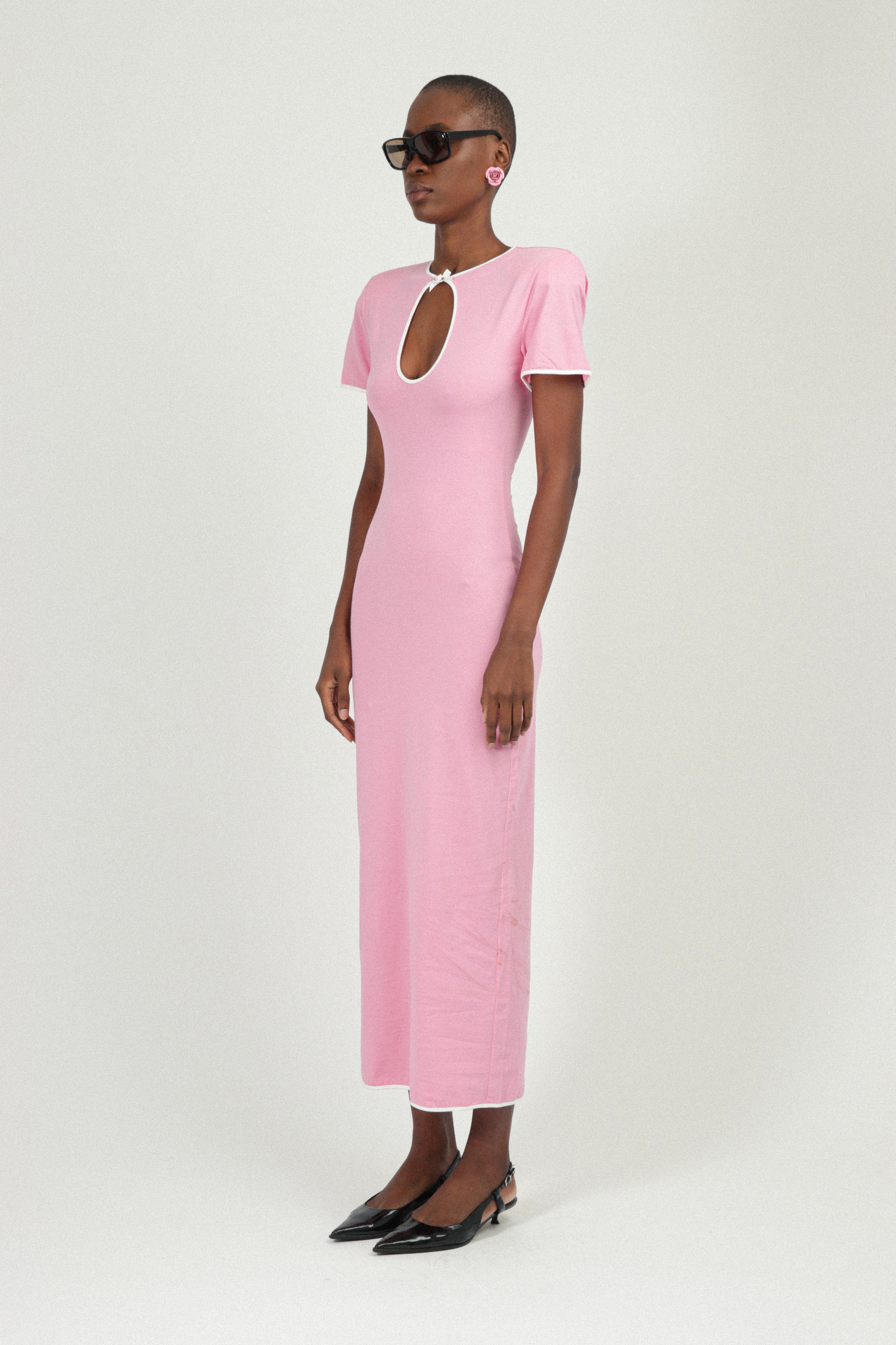 Cut-out Jersey Long Dress - 34 Cut-out Jersey Long Dress - 34