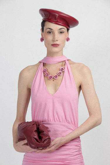 Eco Leather Beret Hat
