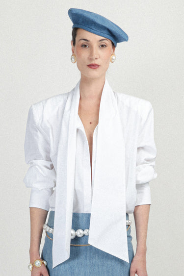 Oversized Shirt with Scarf