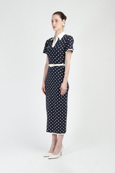 Polka Dots Jersey Polo Dress