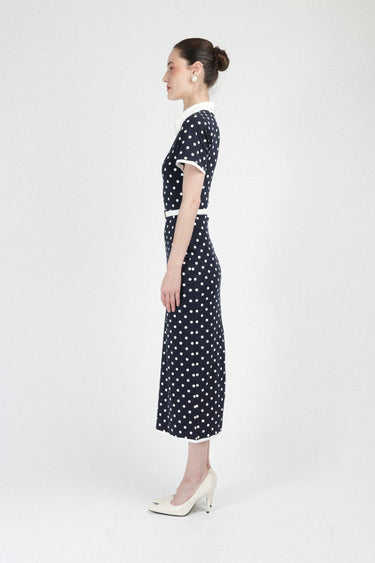 Polka Dots Jersey Polo Dress