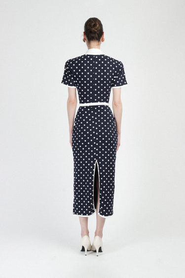 Polka Dots Jersey Polo Dress