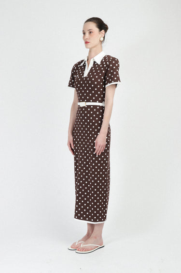 Polka Dots Jersey Polo Dress - 32 Polka Dots Jersey Polo Dress - 32