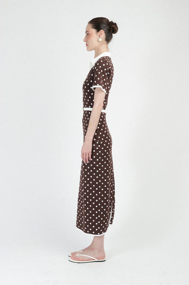 Polka Dots Jersey Polo Dress