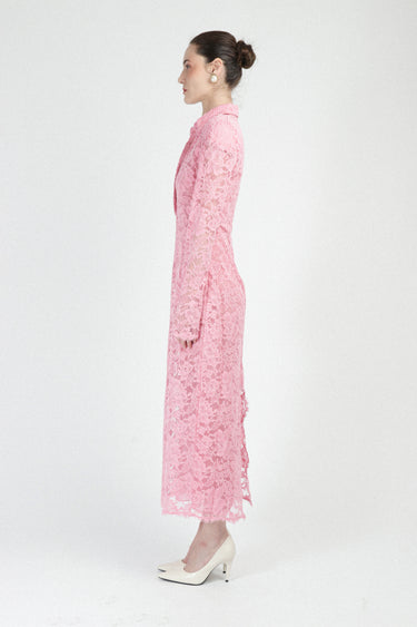 Lace Polo Dress with Long Sleeves