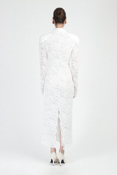 Lace Polo Dress with Long Sleeves