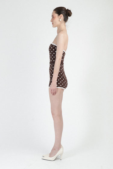 Polka Dots Bustier Mini Jumpsuit