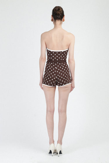 Polka Dots Bustier Mini Jumpsuit
