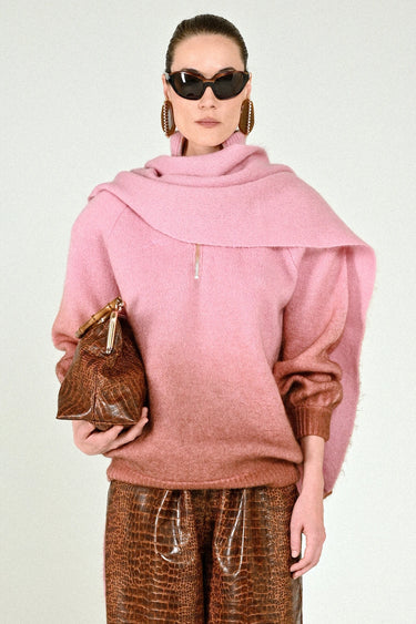 Mohair Degrade Jumper with Zip