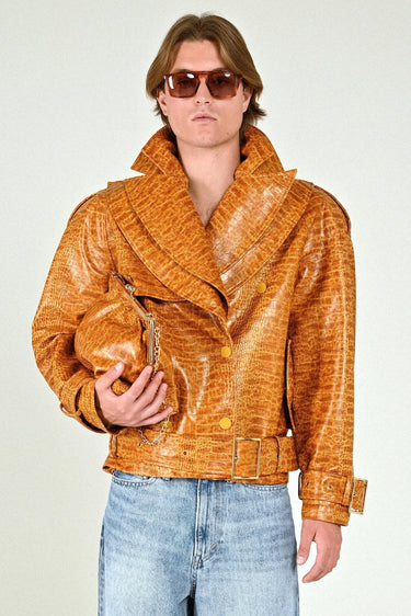 Croco Signature Short Trenchcoat