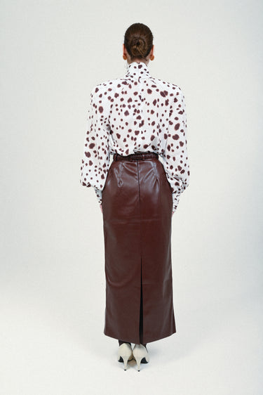 Dalmatian Blouse with Bow Neck