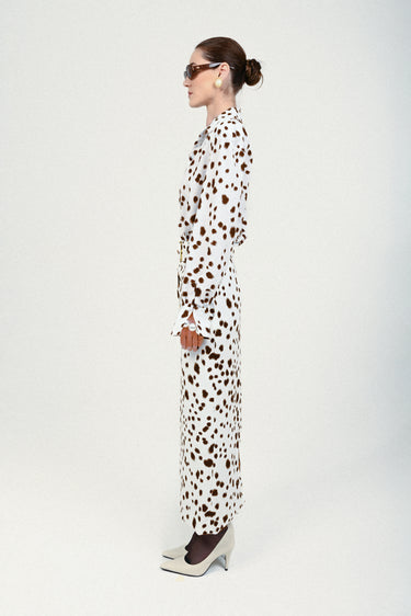 Dalmatian Long Skirt with Maxi Belt