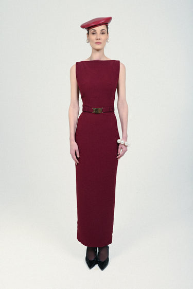 Long Dress with Straight Neckline