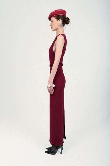 Long Dress with Straight Neckline