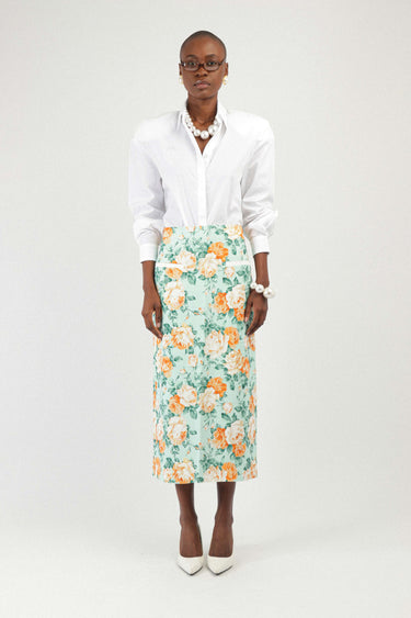 Printed Long Skirt with Pockets