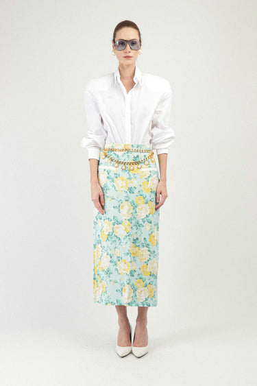 Printed Long Skirt with Pockets