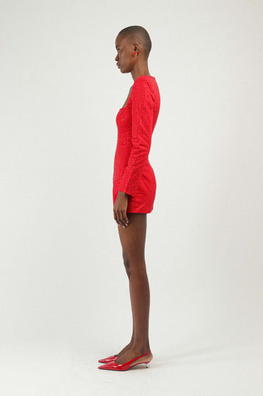 Mini Dress With All-over Strass - 34 Mini Dress With All-over Strass - 34