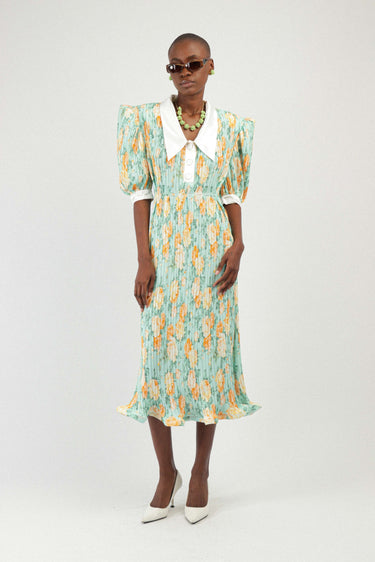 pleated georgette dress BLUMARINE