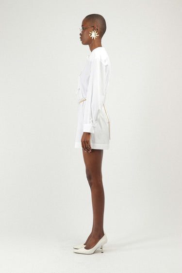 rowen rose mini dress Mini Dress With All-over Strass Rowen Rose